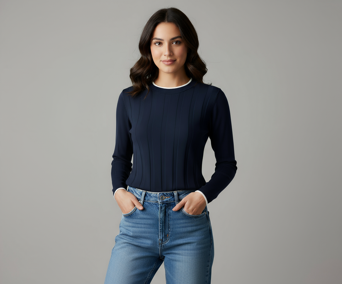 Julia Knitted Long Sleeve on model